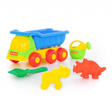 Набор №366: Самосвал Универсал с лопаткой и формочками динозавры — Полесье Россия