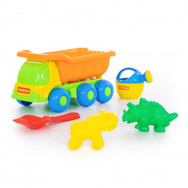 Набор №366: Самосвал Универсал с лопаткой и формочками динозавры — Полесье Россия