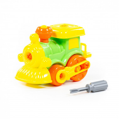 Конструктор с отверткой Паровозик (25 элементов) — Полесье Россия