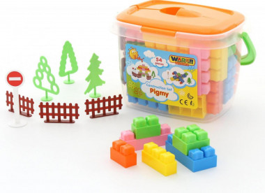 Конструктор Малютка 54 элемента в ведерке — Полесье Россия