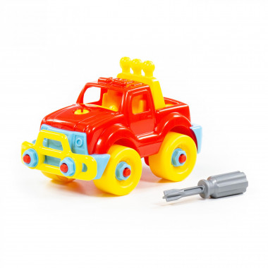 Конструктор с отверткой Джип (22 элемента) — Полесье Россия