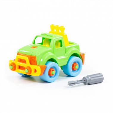 Конструктор с отверткой Джип (22 элемента) — Полесье Россия