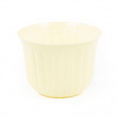 Цветочный горшок светло-желтый Лира d185 мм, h135 мм - 2,1 л — Полесье Россия