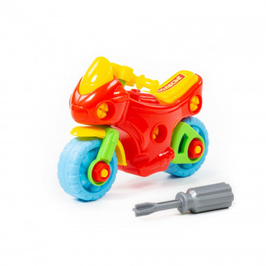 Конструктор с отверткой Мотоцикл (25 элементов) — Полесье Россия