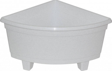 Цветочный горшок угловой Ян h=216 мм - 20 л белый ЦВ — Полесье Россия